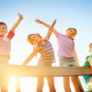 Children playing in park